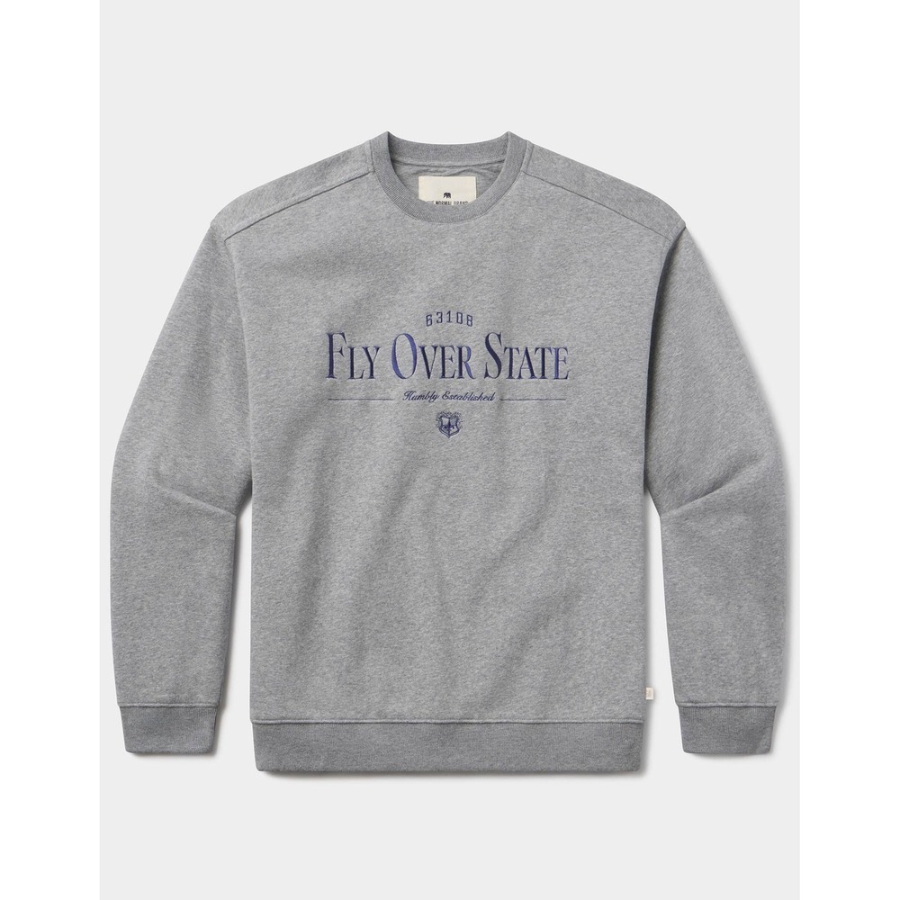 The Normal Brand Fly Over State Pullover Heather Grey Medium New With Tags